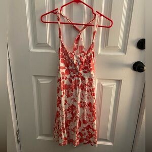 American Eagle Sundress/Coral and White/Size S